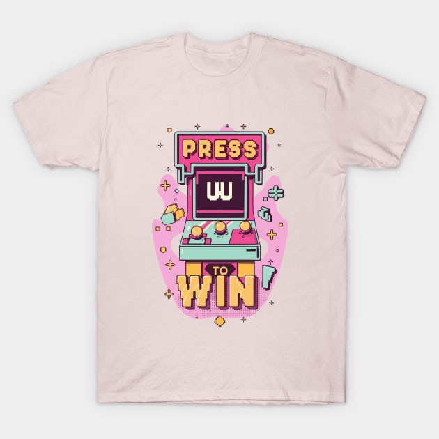 "Press to win" a Funny arcade design for gamer T-Shirt by XYDstore